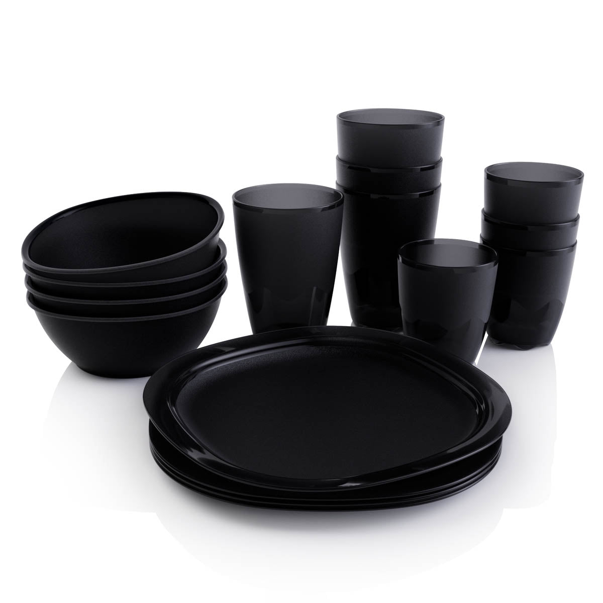 Tupperware® Essentials Dining 16-Piece Set | Plates, Bowls & Tumblers