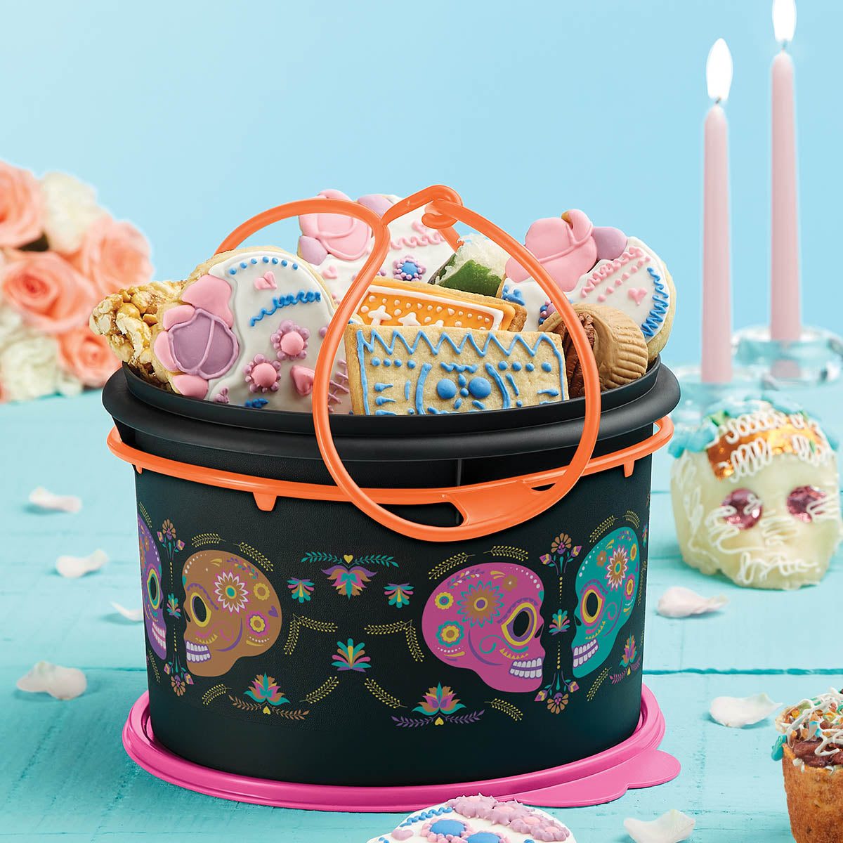 Tupperware® Día De Los Muertos Large Canister with Cariolier® Handle