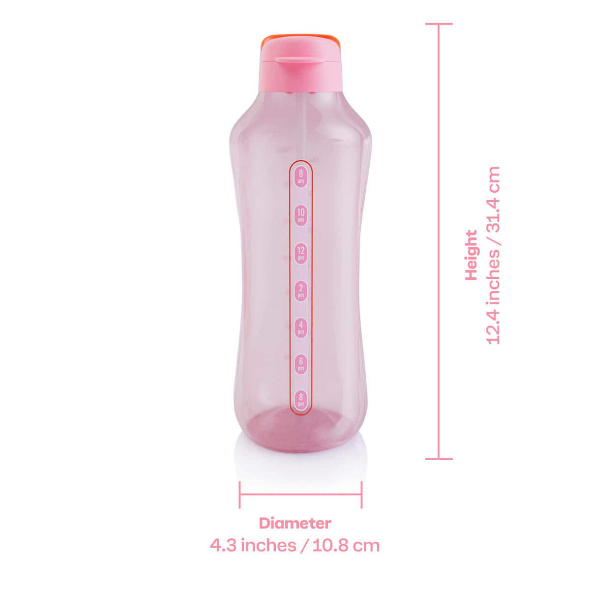 Tupperware® AquaVibe® Water Bottle | 67 oz./2 L (Pink)