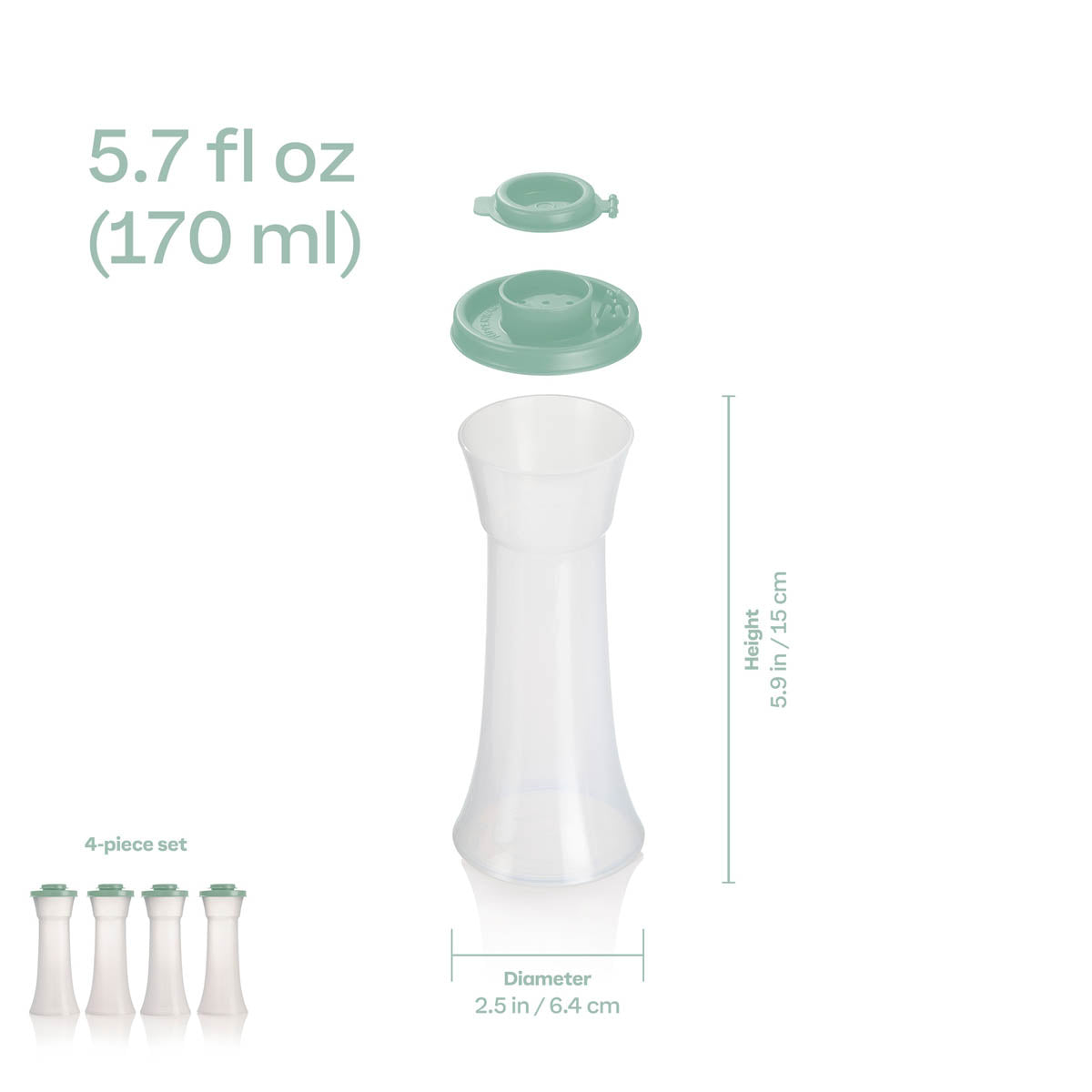 Hourglass Salt and Pepper Shakers | Large Set of 4