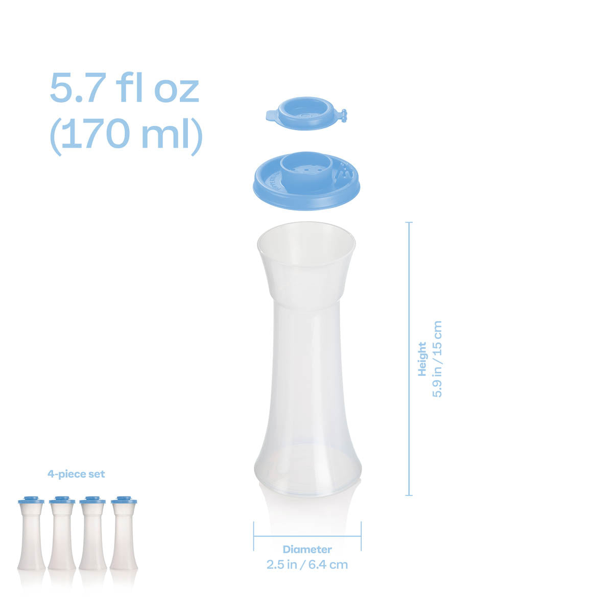 Hourglass Salt and Pepper Shakers | Large Set of 4