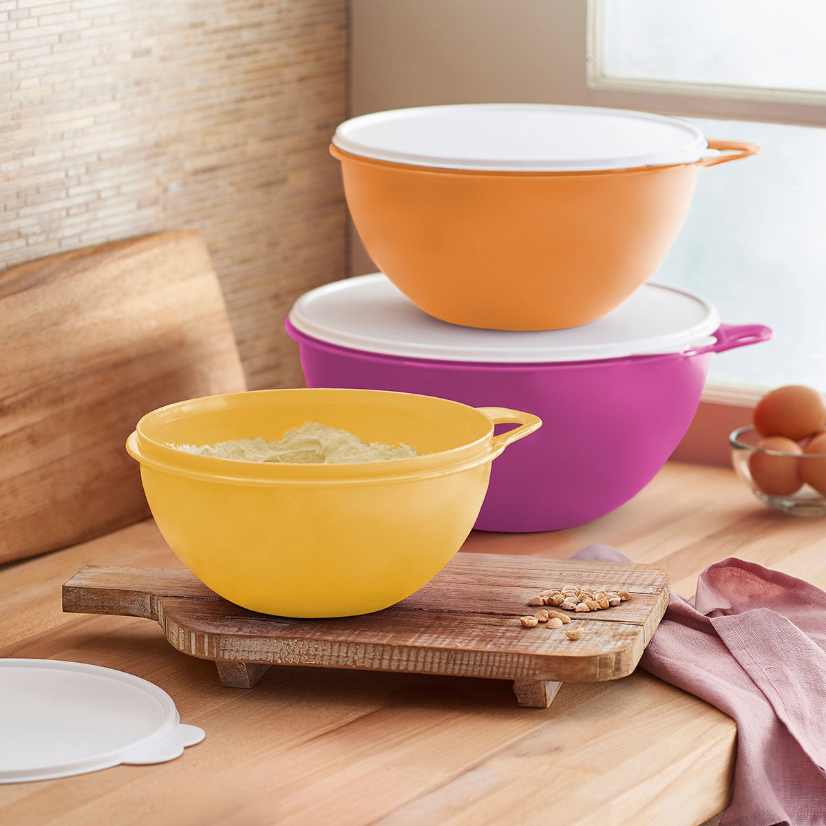 Tupperware® Thatsa® Bowls | Set of 3 | Airtight, Leakproof Mixing Bowls