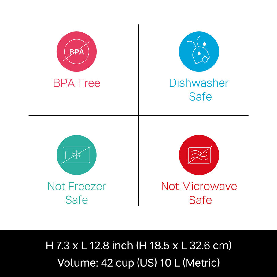 Tupperware Thatsa® Mega Bowl |Airtight, Leakproof, Mixing Bowl, 42-cups / 10 L