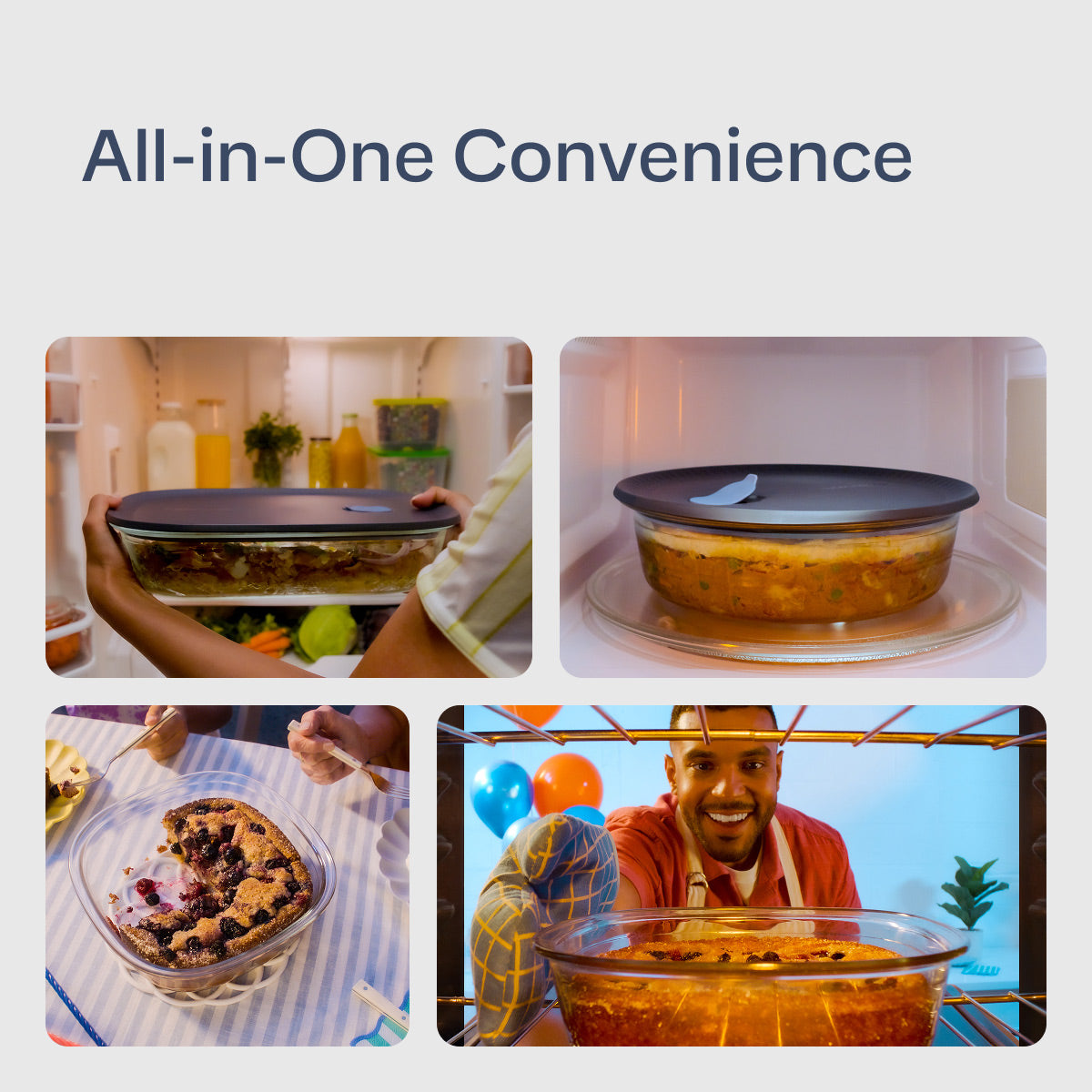 Tupperware Voila™ Glass Round Bakeware | Airtight Food Storage Dish